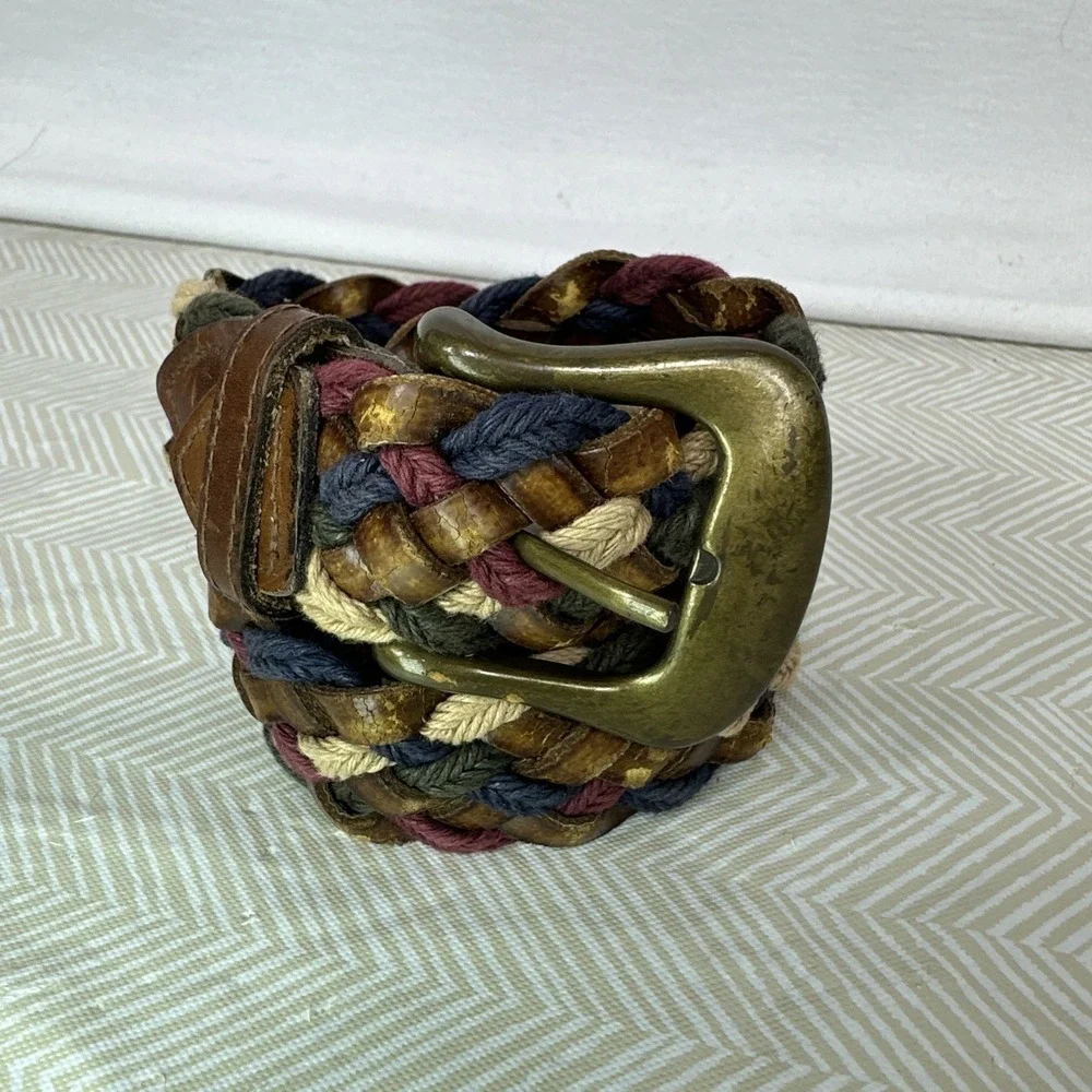 Vintage Brown Leather Belt Length Size Small‎ Made in USA 33